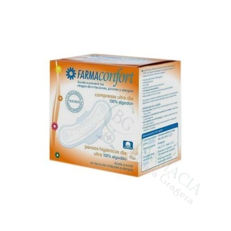 COMPRESA FARMACONFORT DIA ALAS 10 UDS