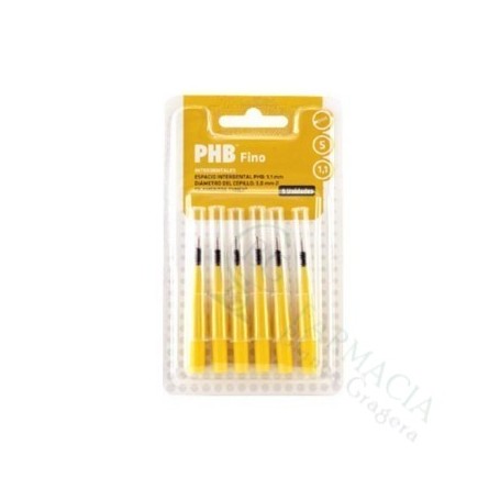 CEPILLO PHB INTERDENTAL FINO 6 UDS