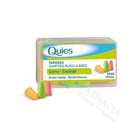 TAPONES OIDOS ESPUMA QUIES 6 UDS