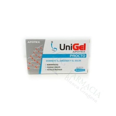 UNIGEL APOTEX PROCTO 5 SUPOSITORIO