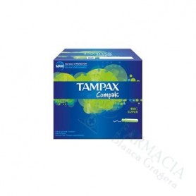 TAMPAX COMPAK TAMPON 100%ALGODON SUPER 22 U