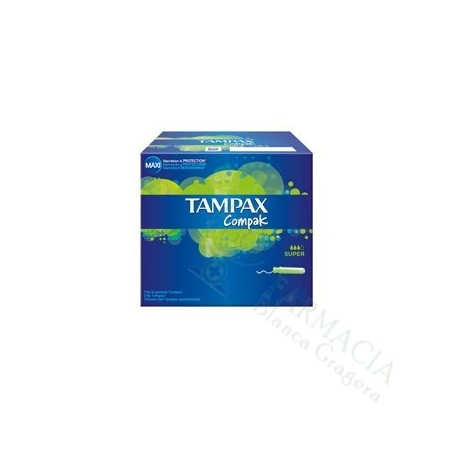 TAMPAX COMPAK TAMPON 100%ALGODON SUPER 22 U