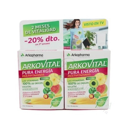 ARKOVITAL PURA ENERGIA 30COMP X 2 CAJAS