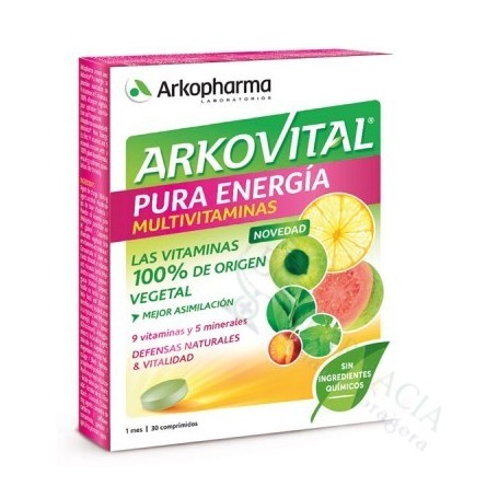 ARKOVITAL PURA ENERGIA 30 COMPRIMIDOS