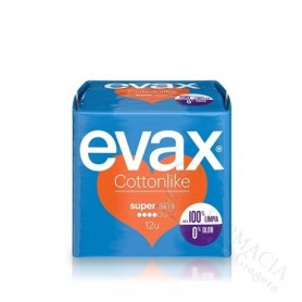 COMPRESA EVAX COTTON CON ALAS SUPER 12 UDS