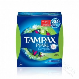 Tampones 100%Algodon Tampax Compak Pearl Super 1