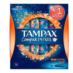 Tampones 100%Algodon Tampax Compak Pearl Super P